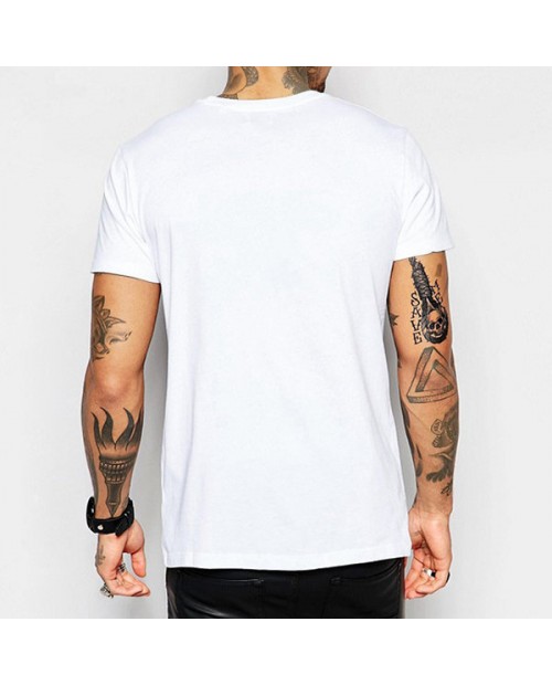 Mens Summer Creative Printed O-neck Short Sleeve Casual T-shirt