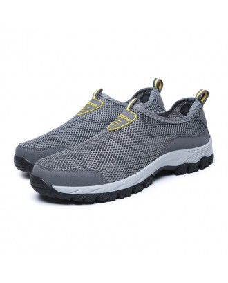 Men Mesh Non Slip Large Size Wearable Outdoor Casual Hiking Sneakers