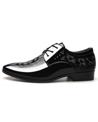 Men PU Leather Non Slip Business Casual Formal Shoes