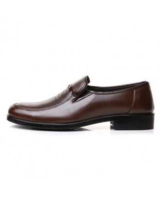 Men Soft Leather Slip On Business Casual Shoes