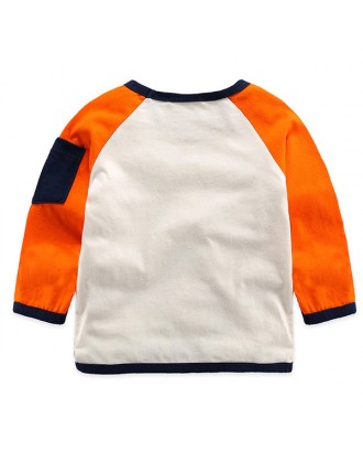 Animal Pattern Cool Boys Long Sleeve Tops Shirt For 2Y-9Y
