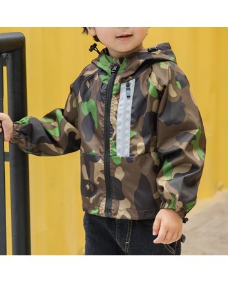 Camouflage Boys Kids Windbreaker Outerwear Coat For 2Y-9Y