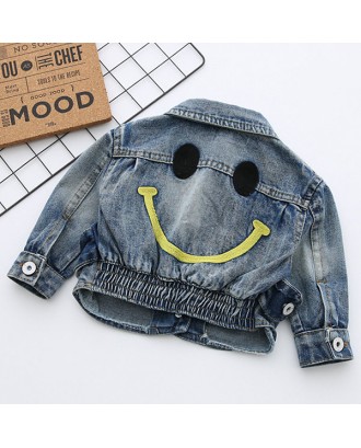 Patch Designs Boys Girls Toddler Denim Coat Children Outfit For 1-7Years
