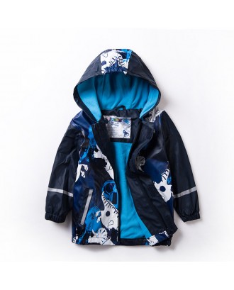 Kids Boys Raincoat for Spring Autumn Hooded Waterproof Windproof Ski Snowsuit Jacket