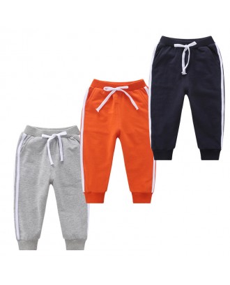 Casual Sport Style Boys Kids Striped Pants For 1Y-11Y