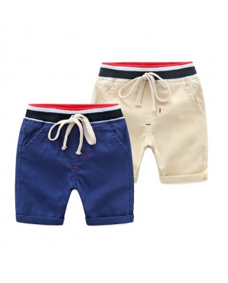 Solid Color Toddler Boys Sport Bike Casual Beach Shorts Pants For 2Y-9Y