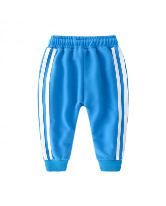 Comfy Sport Style Toddler Boys Striped Pants For 1Y-7Y