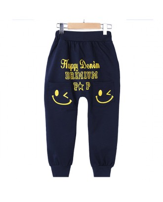 Cute Smile Boy Girl Harem Pant Toddler Boys Long Pants Trouser Bottoms Big Boy Pants