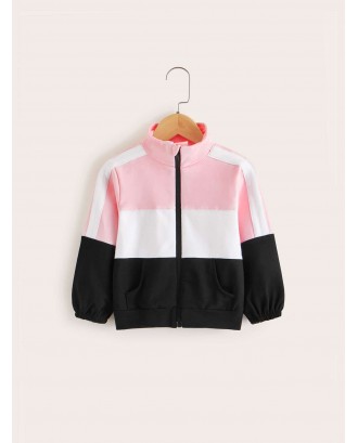 Toddler Girls Cut And Sew Sport Jacket