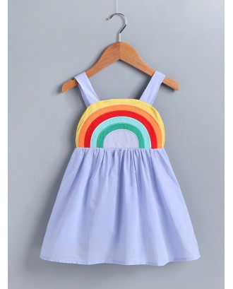 Toddler Girls Rainbow Stripe Cami Dress