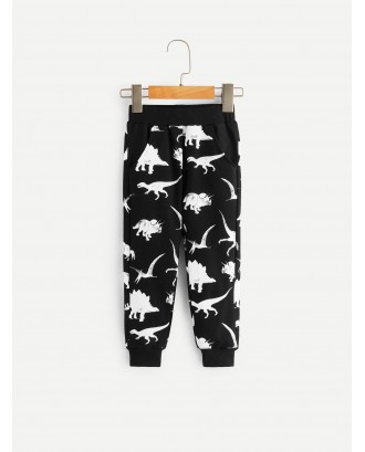 Toddler Boys Dinosaur Print Pants