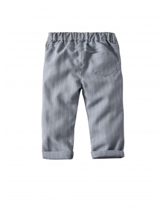 Toddler Boys Striped Roll Up Pants